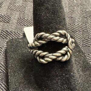 Twisted Sterling Silver 925 Rope Ring (size 7)